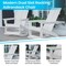 Flash Furniture White Modern Poly Resin Adirondack Rocking Chair JJ-C14709-WH-GG - alternate 6